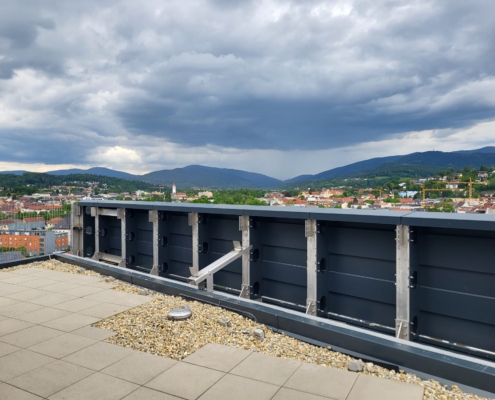 Attika Montage Hochhaus