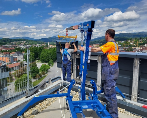 hydraulischer Floor Mini Kran für den Einsatz in großer Höhe